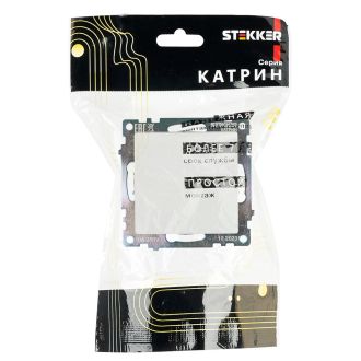 Переключатель 1-клавишный (механизм), STEKKER GLS10-7105-01, 250V, 10А, серия Катрин, белый, 39572