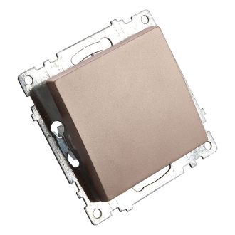 Выключатель 1-клавишный STEKKER GLS10-7103-02, 250В, 10А, серия Катрин, шампань, 39589
