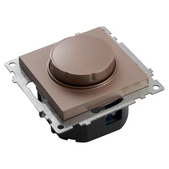 Выключатель диммирующий TRIAC(механизм), STEKKER GLS10-7106-02, 250V, 500W, серия Катрин, шампань, 39601