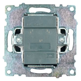 Выключатель 2-клавишный (механизм), STEKKER GLS10-7104-05, 250V, 10А, серия Катрин, черный, 39606