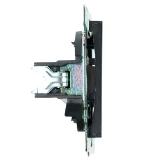 Розетка компьютерная 1-местная RJ-45 (механизм), STEKKER GLS00-7107-05, серия Катрин, черный, 39613