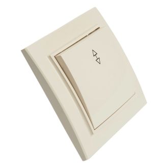 Переключатель 1-клавишный STEKKER PSW10-9005-02, 250В, 10А, серия Эрна, слоновая кость, 39618
