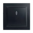 Переключатель 1-клавишный STEKKER PSW10-9005-03, 250В, 10А, серия Эрна, черный, 39619
