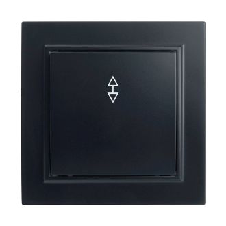 Переключатель 1-клавишный STEKKER PSW10-9005-03, 250В, 10А, серия Эрна, черный, 39619
