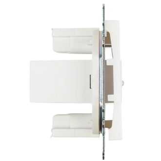 Розетка USB 2-местная (механизм), STEKKER GLS10-7115-01, 250B, 2,1А, серия Катрин, белый, 39686