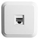 Розетка компьютерная 1-местная STEKKER, PST00-21-20 (РК8-01), RJ-45, IP20, белый, 39706