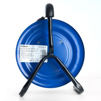 Удлинитель на металлической катушке с/з 4-местный Stekker, PRF02-31-30, 30м, 3*1,5, серия Professional, синий, 39786
