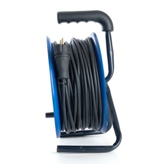 Удлинитель на металлической катушке с/з 4-местный Stekker, PRF02-31-50, 50м, 3*1,5, серия Professional, синий, 39787