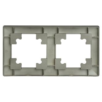 Рамка STEKKER, PFR00-7002-06 2-местная, пластик, серия Катрин, графит, 39808