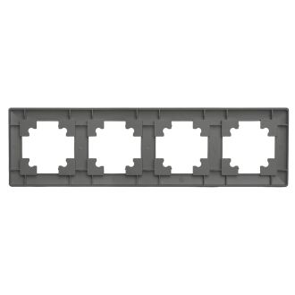 Рамка STEKKER, PFR00-7005-06 5-местная, пластик, серия Катрин, графит, 39811