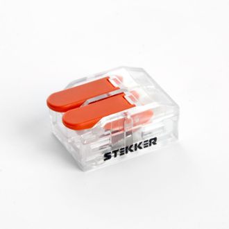 Универсальная компактная клемма 2-проводная STEKKER, LD221-612, 39863 (комплект 100 шт.)