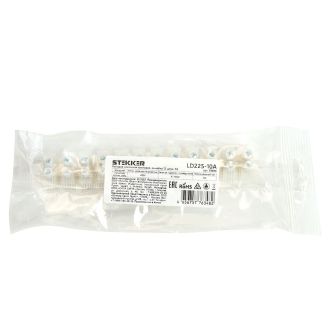 Зажим винтовой изолированный 450В, 10А, 12 пар, полиамид DIY, STEKKER LD225-10A, 39890