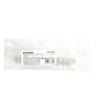 Зажим винтовой изолированный 450В, 10А, 12 пар, полиэтилен DIY, STEKKER LD227-10A, 39896