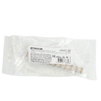 Зажим винтовой изолированный 450В, 3А, 12 пар, полиэтилен DIY, STEKKER LD227-3A, 39898
