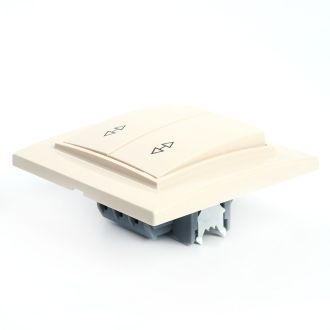 Переключатель 2-клавишный STEKKER PSW10-9008-02, 250В, 10А, серия Эрна, слоновая кость, 39920