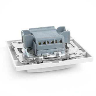 Переключатель перекрестный 1-клавишный STEKKER PSW10-9009-01, 250В, 10А, серия Эрна, белый, 39925