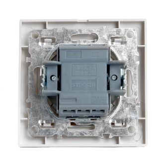 Переключатель перекрестный 1-клавишный STEKKER PSW10-9009-01, 250В, 10А, серия Эрна, белый, 39925