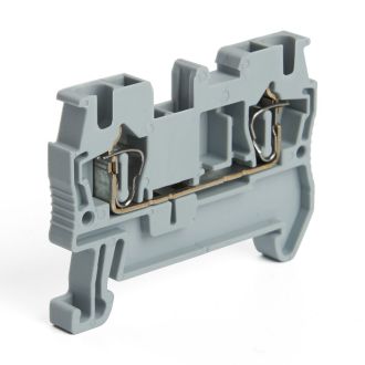 Зажим пружинный, 2-проводной проходной ЗНИ - 2,5 (JXB ST 2,5), серый STEKKER, 39951 (комплект 100 шт.)