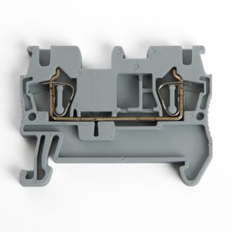 Зажим пружинный, 2-проводной проходной ЗНИ - 6,0 (JXB ST 6), серый STEKKER, 39953 (комплект 50 шт.)
