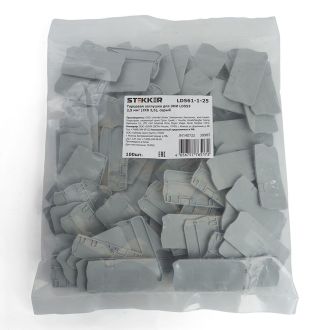 Торцевая заглушка для ЗНИ LD553 2,5 мм² (JXB ST 2,5), серый STEKKER, STEKKER LD561-1-25, 39985 (комплект 100 шт.)