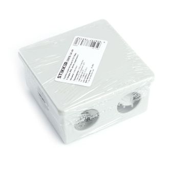 Коробка разветвительная STEKKER EBX10-34-44, 85*85*40мм, 6 вводов, IP44, светло-серая (GE41235), 39994