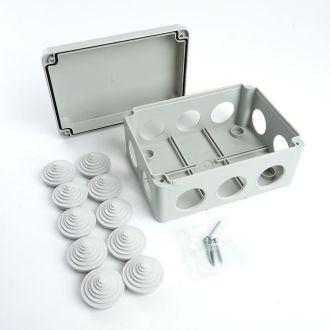 Коробка разветвительная STEKKER EBX20-310-55, 190*140*70мм, 10 вводов, IP55, светло-серая (GE41244), 40000