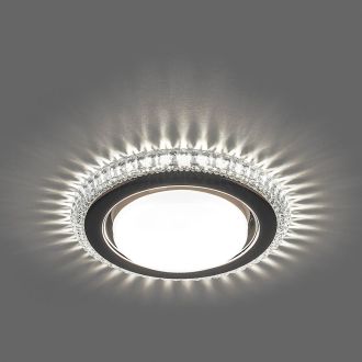 Светильник встраиваемый с белой LED подсветкой Feron CD4036 потолочный GX53 без лампы, прозрачный, хром, 40503
