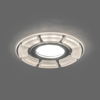 Светильник встраиваемый с LED подсветкой Feron CD993 потолочный MR16 G5.3 белый матовый, хром, 40507