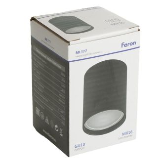 Светильник потолочный Feron ML177 MR16 GU10 35W 230V, черный, 40513
