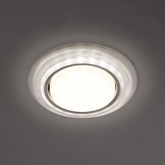 Светильник встраиваемый с белой LED подсветкой Feron CD5023 потолочный GX53 без лампы, матовый, 40522