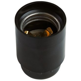 Патрон Е27, 250V, карболит, латунь, черный, размер 38*58 мм, Feron LH81, 41040