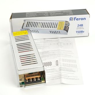 Трансформатор электронный для светодиодной ленты 150W 24V (драйвер), LB019, Feron, 41060