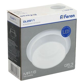 Светильник встраиваемый Feron DL2911 потолочный MR16 G5.3 белый, 41133
