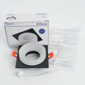 Светильник встраиваемый Feron DL2901 потолочный MR16 G5.3 черный, 41137