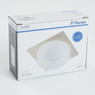 Светильник встраиваемый Feron DL2901 потолочный MR16 G5.3 хром, 41140