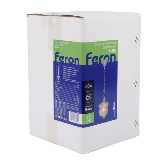 Светильник садово-парковый Feron PL595 на цепочке 60W 230V E27, белое золото, 41169