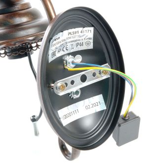 Светильник садово-парковый Feron PL591 на стену вниз 60W 230V E27, коричневый, 41171