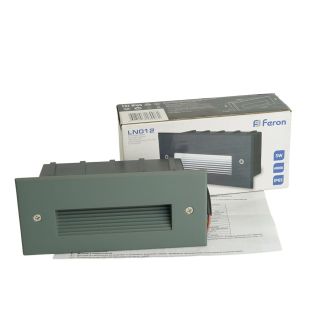 Светодиодный светильник Feron LN012 встраиваемый 5W 4000K, IP65, серый, 41174