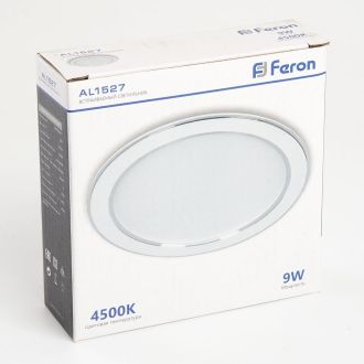 Светодиодный светильник Feron AL1527 встраиваемый 9W 4500K белый, 41196