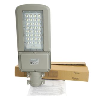 Светодиодный уличный консольный светильник Feron SP3050 80W 5000K 230V, серый, 41266