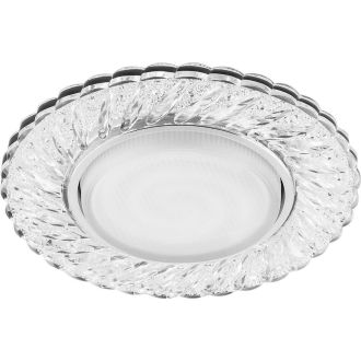Светильник встраиваемый с белой LED подсветкой Feron CD4021 потолочный GX53 без лампы прозрачный, 41294