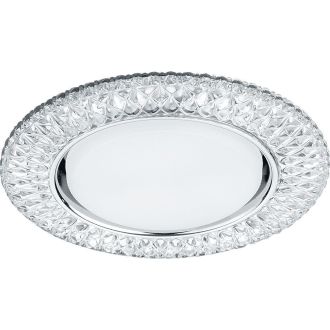 Светильник встраиваемый с белой LED подсветкой Feron CD4043 потолочный GX53 без лампы, прозрачный, хром, 41305