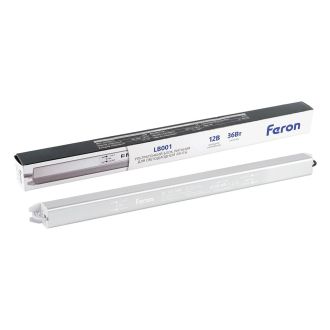 Трансформатор электронный для светодиодной ленты 36W 12V (драйвер), LB001 FERON, 41343
