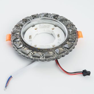 Светильник встраиваемый с белой LED подсветкой Feron CD4045 потолочный GX53 без лампы, серый, хром, 41410