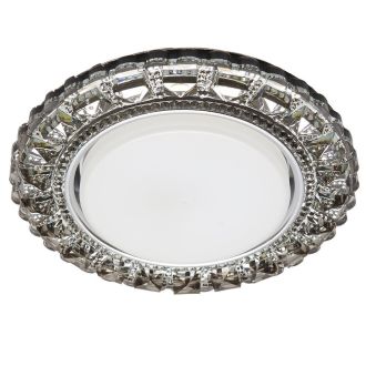 Светильник встраиваемый с белой LED подсветкой Feron CD4045 потолочный GX53 без лампы, серый, хром, 41411