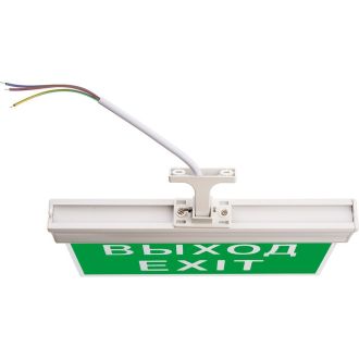 Светильник аккумуляторный, 10 LED/1W 230V, AC/DC зеленый 260*245*35 mm, белый, Выход, EL60, Feron, 41438