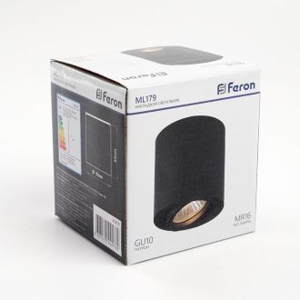 Светильник потолочный Feron ML179 MR16 GU10 35W 230V, черный, 41470