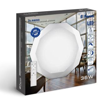 Светодиодный управляемый светильник накладной Feron AL5200 DIAMOND тарелка 70W 3000К-6000K белый, 41471