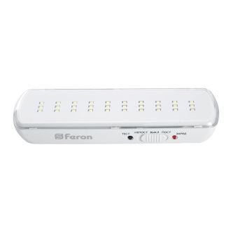 Светильник аварийный, 30 LED AC/DC, белый, EM110, Feron, 41532