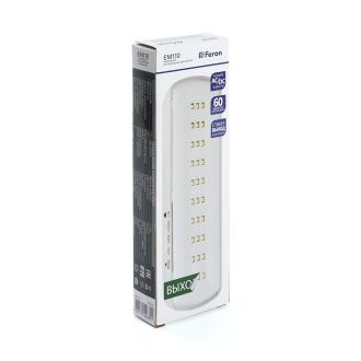 Светильник аварийный, 30 LED AC/DC, белый, EM110, Feron, 41532
